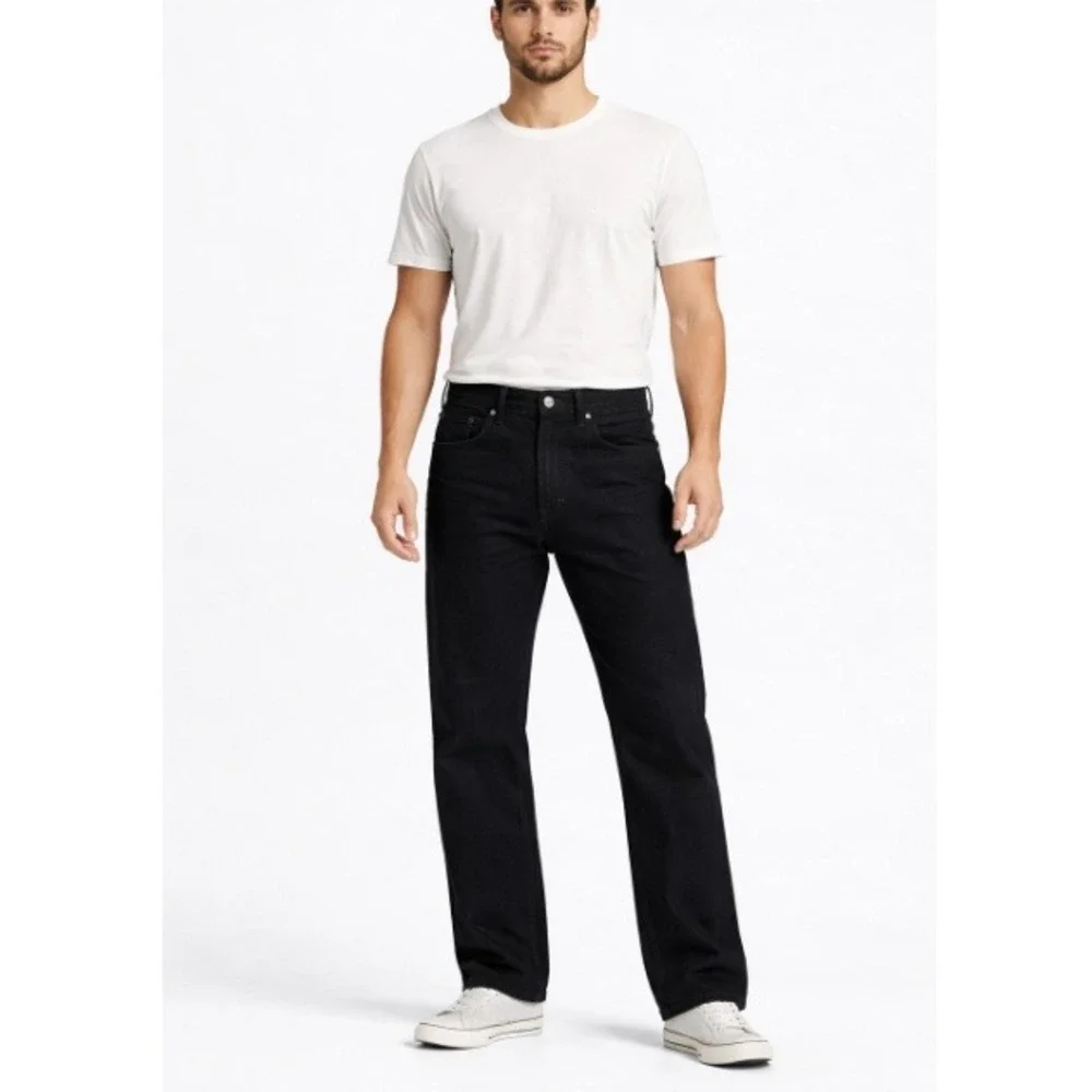 Rustler‎ Men's Black Classic Regular Straight Leg Heavyweight Jeans Size 30 NWT